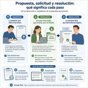 expediente incapacidad permanente propuesta solicitud resolucion