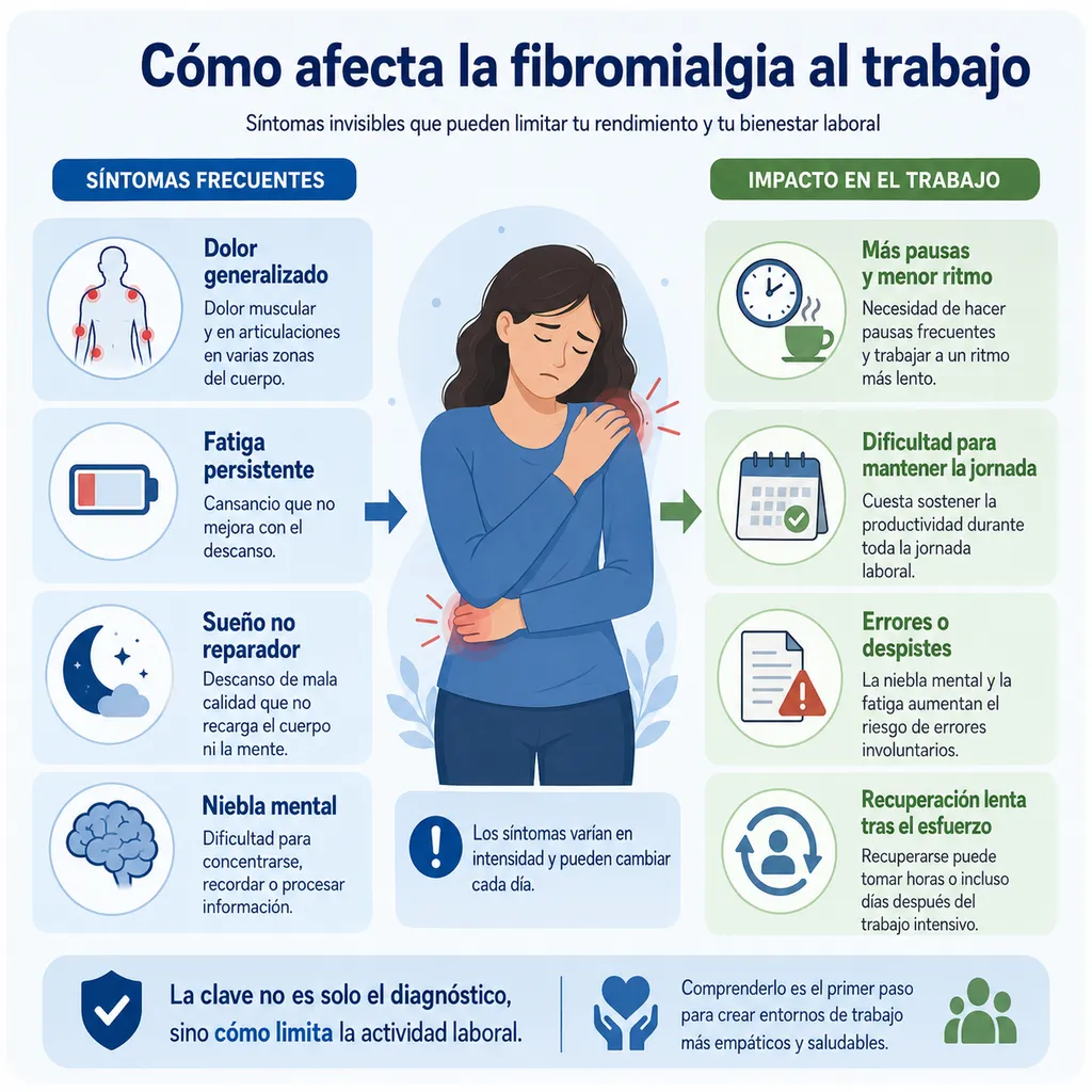 Relación entre dolor crónico, fatiga, brotes y tareas laborales afectadas por fibromialgia