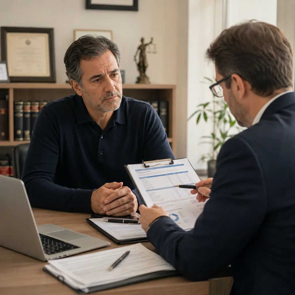 Persona revisando documentación sobre incapacidad permanente total cualificada y aumento de pensión