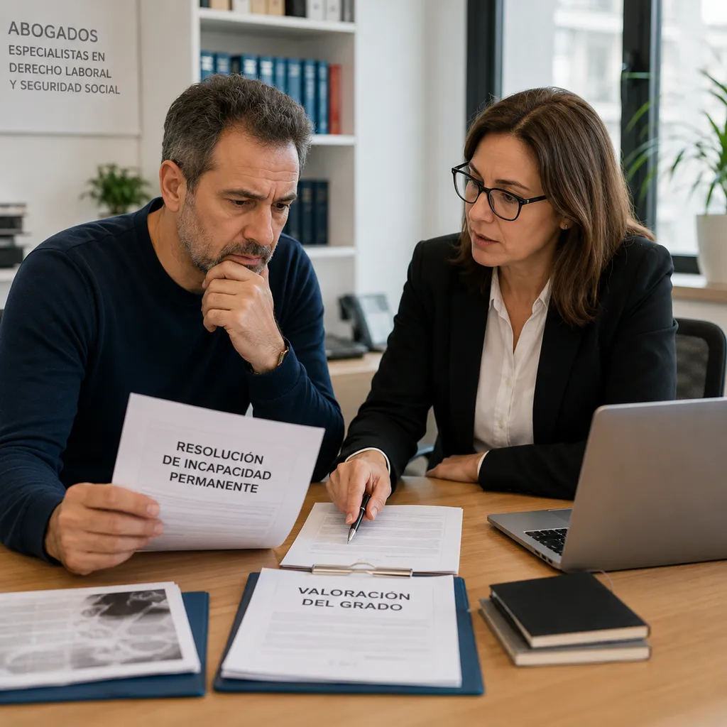 Revisando una resolución con asesoría legal porque no estoy de acuerdo con el grado de incapacidad permanente