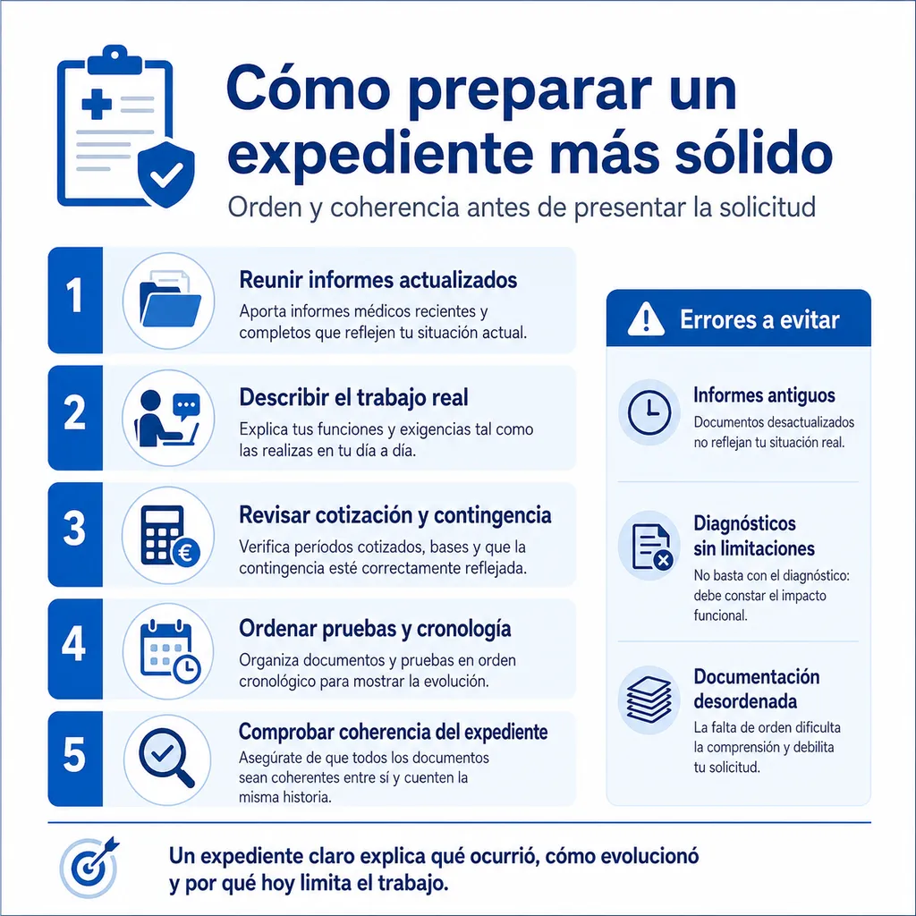 Documentación y cotización para incapacidad permanente