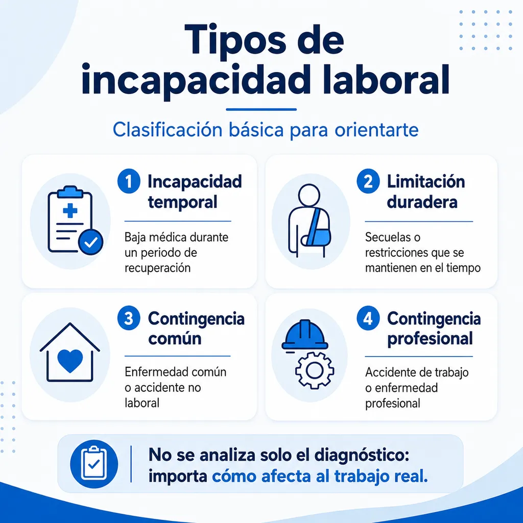 Tipos de incapacidad laboral según duración origen e impacto en el trabajo