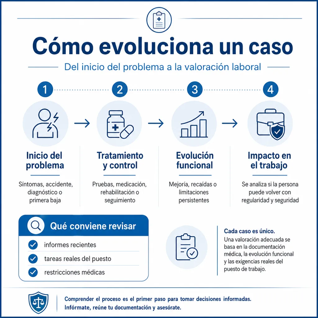 Evolución de una incapacidad laboral desde la baja hasta la valoración del caso