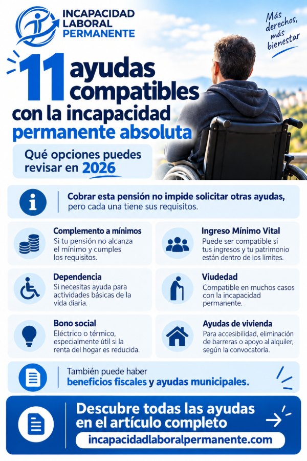 Ayudas compatibles con incapacidad permanente absoluta infografia