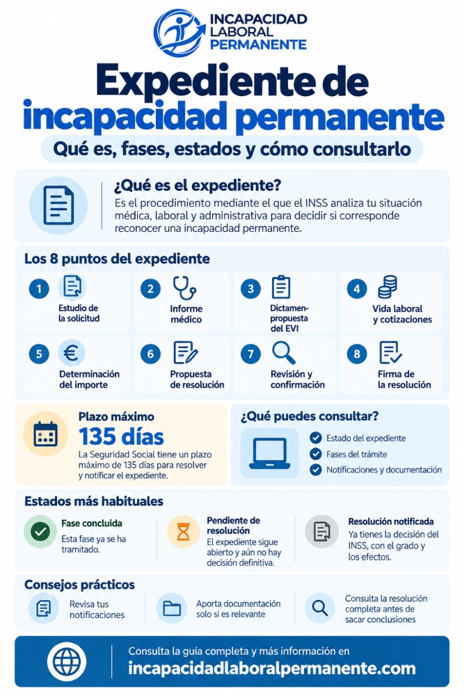 Infografia guía del Expediente de incapacidad permanente